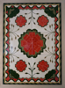 TREVOR SPALDING ~ Geraniums - painted and glazed tiles - 61 x 46 cm - €315