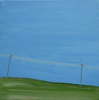 YOKO AKINO ~ 50Hz Passing Through - oil on canvas - 20 x 20 cm - €380