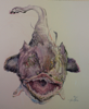 ANN MARTIN - Cheers, Monkfish Mother in law - watercolour on rag - 70 x 62.5 cm - €3400