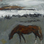 CHRISTINE THERY - Island Pony - oil on canvas - 25 x 25 cm - €410