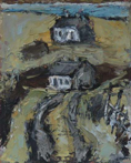 CHRISTINE THERY - Road to the Bridge - oil on canvas board - 25 x 20 cm - €450