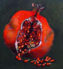 LYNDA MILLER - BAKER - Pomegranate - egg tempera on wood - 31.5 x 27 cm - €375