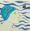 AYELET LALOR - Bather with Blue Hat - silk screen - edition 1/4 - 50 x 50 cm - unframed €150
