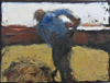 CHRISTINE THERY - Haymaking, Distant Sea - oil on canvas - 18 x 24 cm - €350 - SOLD