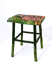 ALISON OSPINA - Greenwood Stool - Spring - handpainted by ETAIN HICKEY - €300