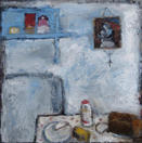 CHRISTINE THERY - Bread and Salt for Mary - oil on canvas - 90 x 90 cm - €2200