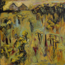 CHRISTINE THERY - Ragwort Gold - oil on canvas - 100 x 100 cm - €1800