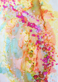 JOANNE NEVILLE - Orange Marmalade Coral - ink on Yupo paper - 90 x 60 cm - €345