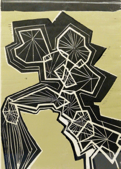 VICKI SLOWE - Geometric Abstraction - woodcut 1969 - €300