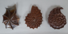 JANE JERMYN - Wood Fired Radiolara Trio - ceramic wall pieces - 5 x 15 x 19 cm - €300 each