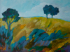 TERRY SEARLE - Blue Trees - acrylic on canvas - 46 x 61 cm - €950 - SOLD