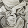 CECELIA THOLE - Potters Hands 8 - charcoal drawing - €300