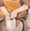 CECELIA THOLE - Potters Hands 8 - oil on canvas - €380