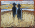 CHRISTINE THERY - Island Couple - oil on canvas - 20 x 25 cm - €450