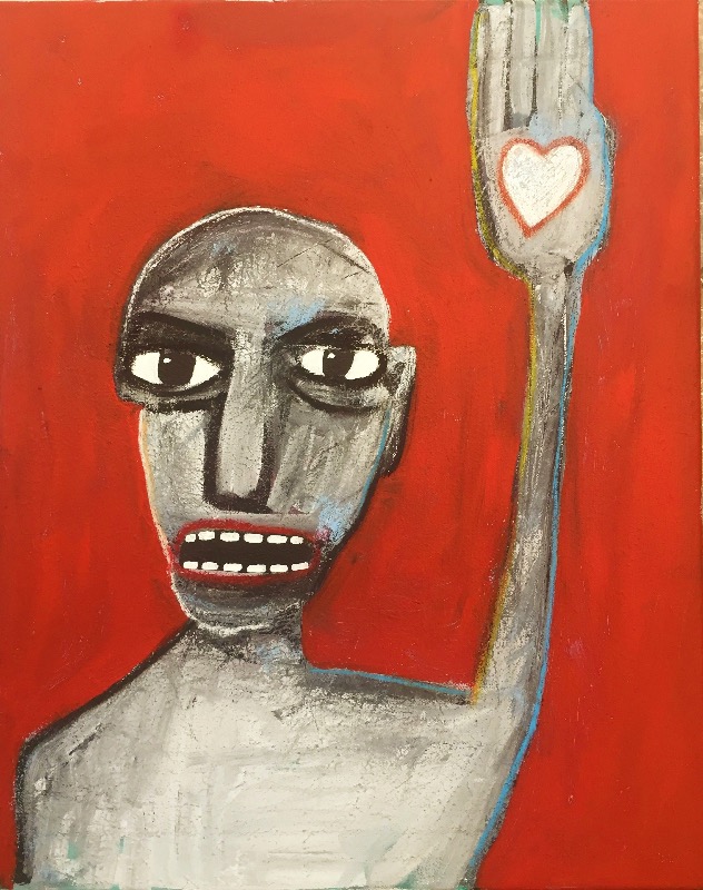 PAUL FORDE CIALIS - Empty Boy - acrylic on canvas - 50 x 40 cm - €350