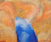 COÍLÍN MURRAY -  Island Dreams of Wings - oil & wax on paper - 34 x 36 cm - €750