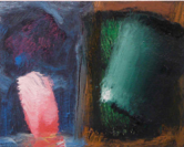 COÍLÍN MURRAY -  Storm Island - oil & wax on paper- 34 x 36 cm - €750