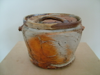 MARCUS O'MAHONY - Lidded Vessel - stoneware with orange slip - 17 x 25 cm - €500