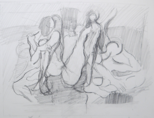 NIGEL JAMES - Figure Group - pencil on paper - €250