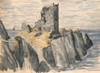 PETER MURRAY - Dun an Oir Castle, Cape Clear - watercolour - 42 x 59 cm - €400