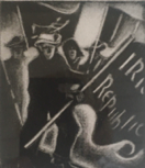BRIAN LALOR - Raising the Flags - mezzotint 4/30 - 36 x 35 cm - €200
