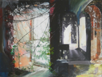 DICK RICHARDS - Far Window - mixed media on canvas - 30 x 40 cm - €250 - SOLD