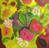 SARAH LONG - It's been a good year for the Roses - oil and media on canvas - 40 x 40 cm - €395