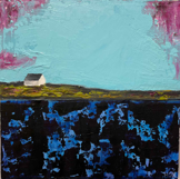 HELEN O'KEEFFE - Island Home 2 - oil on board - 25 x 25 cm - €300