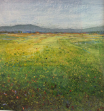JO ASHBY -Wide Fields - mixed media on paper - 33 x 33 cm -€250