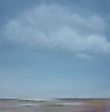 LESLEY COX - Beach Sky - oil on canvas - 32 x 32 cm - €450